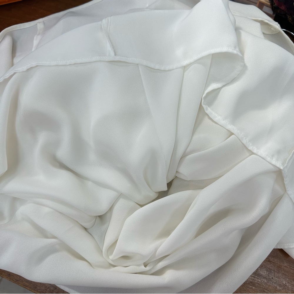 VIVIAN CHAN X REVOLVE The Dara Dress White Mini Dress with Deep V-Neck & Pockets - Picture 9 of 9